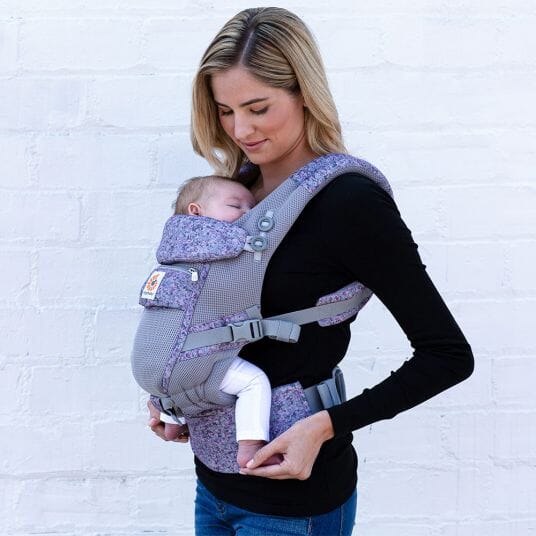 Porte Bébé - BreathBabyBag™ - Mauve Lavande - Monbebecocooning