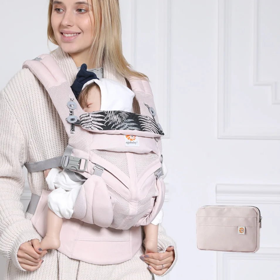 Porte Bébé - BreathBabyBag™ - Rose Maille - Monbebecocooning